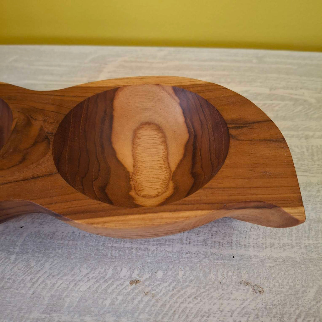 Vassoio antipasti ciotola in teak svuota tasche - ETNICBAY