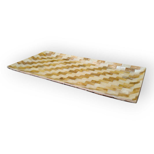 Centre de table rectangulaire en nacre