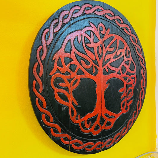 Peinture de style ethnique de l'arbre de vie celtique
