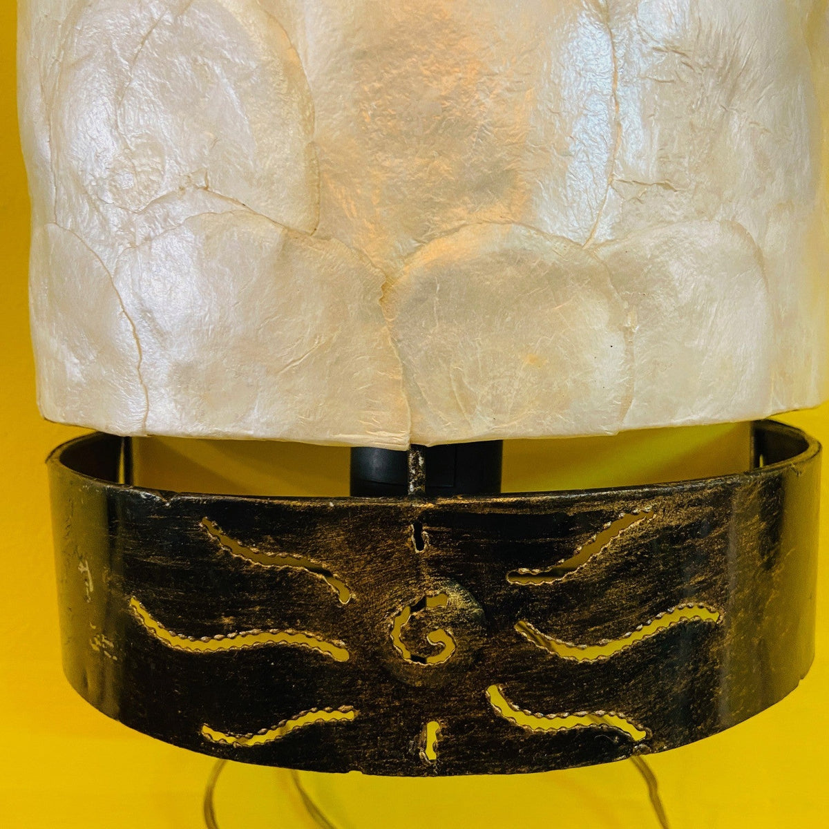 Applique madre perla ferrobattuto lampada etnica - ETNICBAY