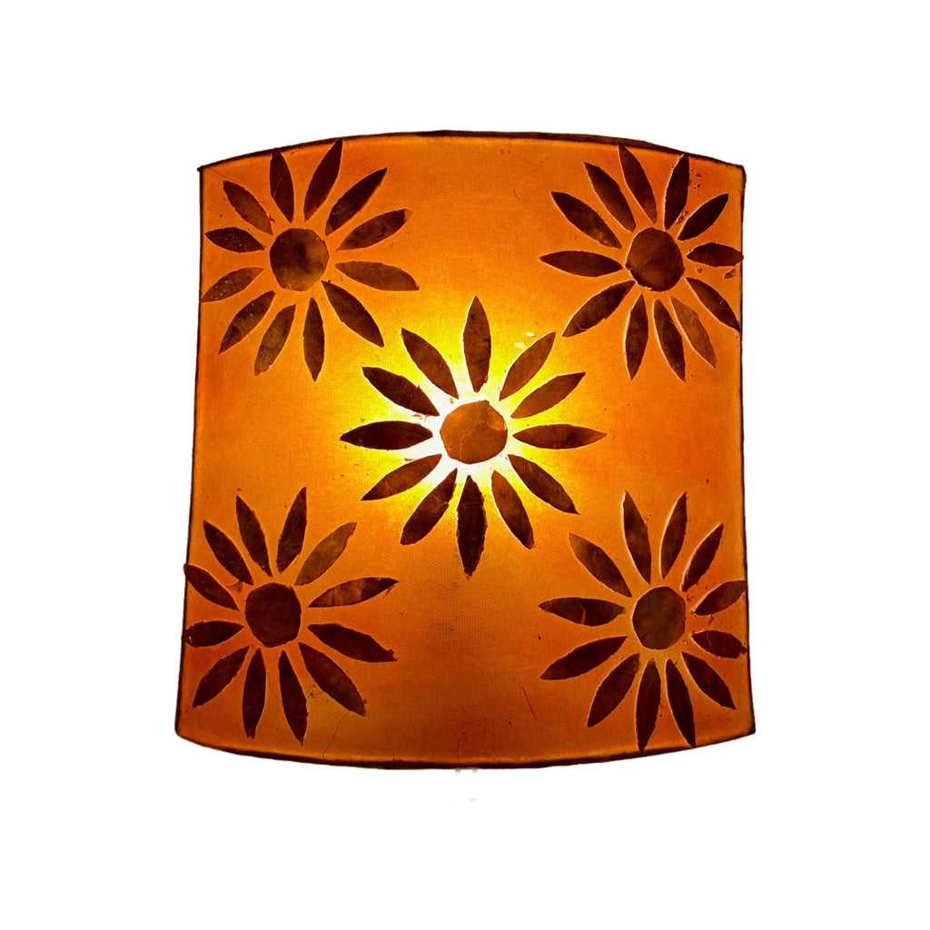 Applique etnica arancione con inserti in madreperla - ETNICBAY