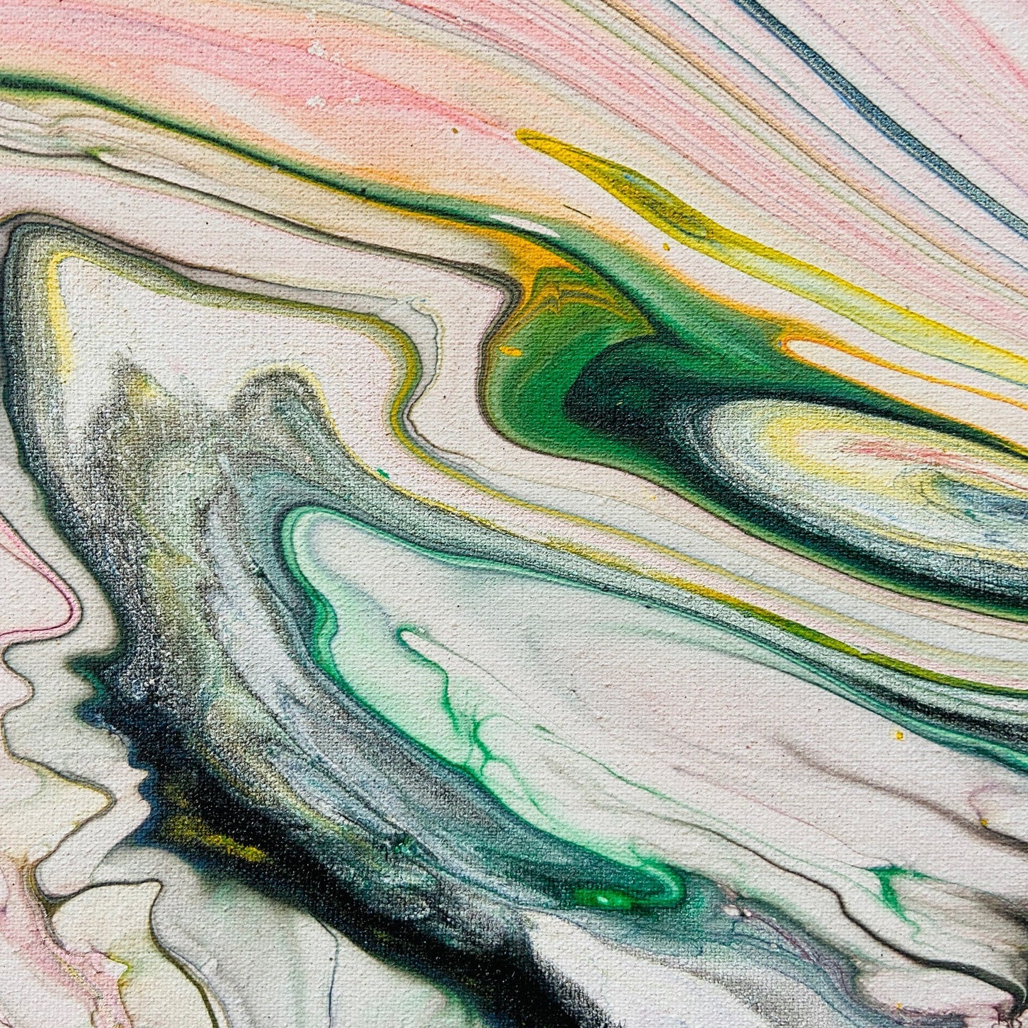 Peinture abstraite sur toile peinte dans un style ethnique moderne