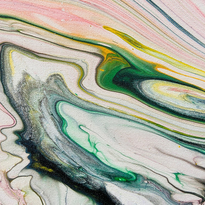 Peinture abstraite sur toile peinte dans un style ethnique moderne