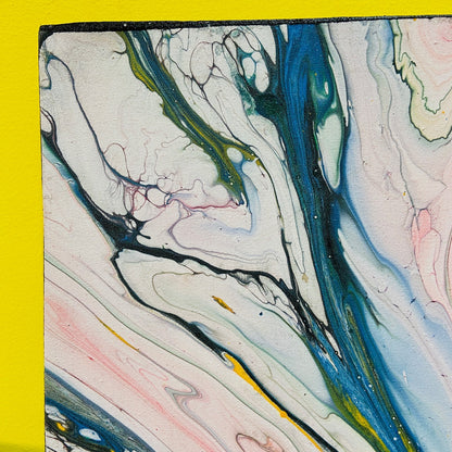 Peinture abstraite sur toile peinte dans un style ethnique moderne