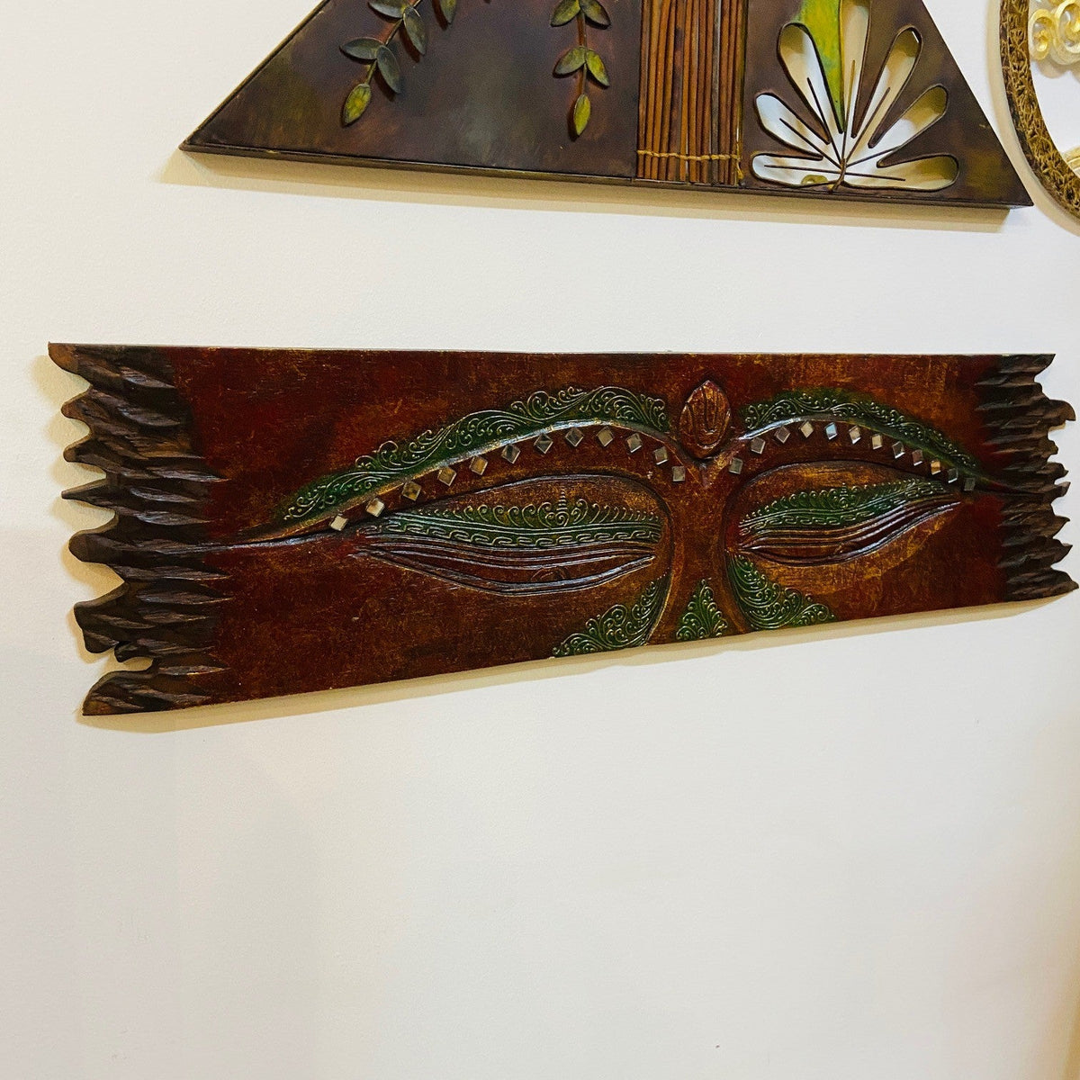 Buddha pannello in legno Arredamento etnico yoga - ETNICBAY
