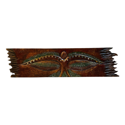 Buddha wooden picture Ethnic furniture yoga om