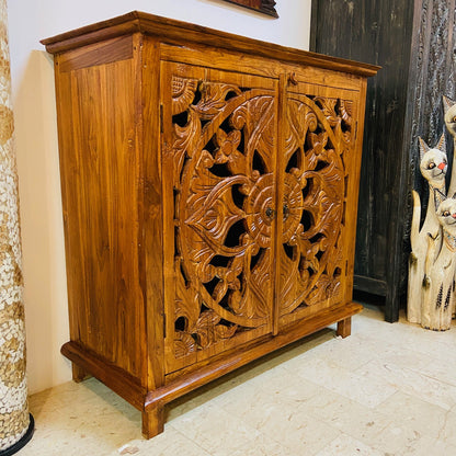 Ethnic furniture entrance sideboard floral decorations