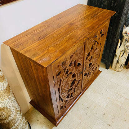 Ethnic furniture entrance sideboard floral decorations