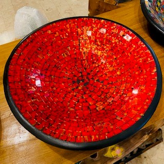 Piatto Svuota Tasche Mosaico Vetro Centro Tavola - ETNICBAY