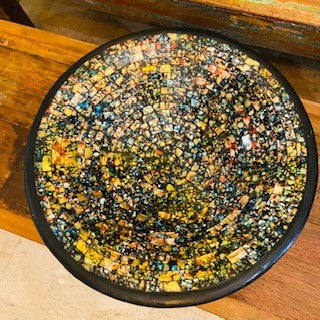 Plateau Vide Poches Mosaïque Verre Centre de Table