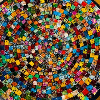 Piatto Centro Tavola Svuota Tasche Mosaico Vetro - ETNICBAY