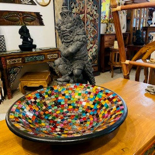 Piatto Centro Tavola Svuota Tasche Mosaico Vetro - ETNICBAY