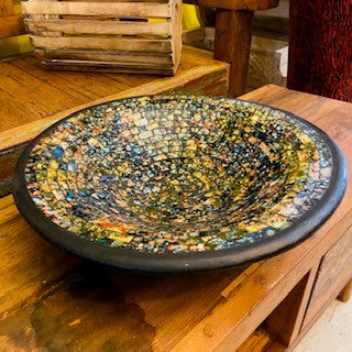 Plateau Vide Poches Mosaïque Verre Centre de Table