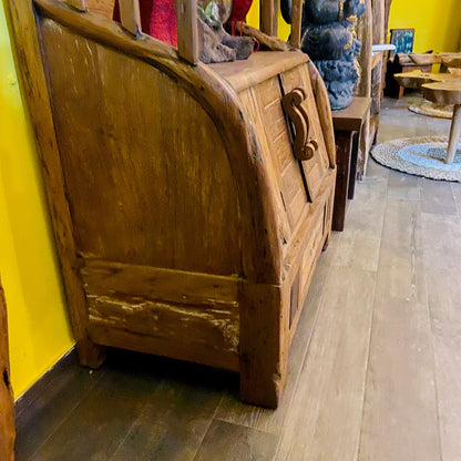 Ethnic sideboard teak wood shabby chic bookcase
