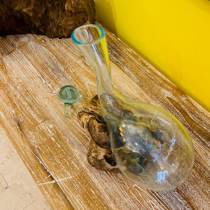 Liquor Bottle Decanter Blown Glass Root