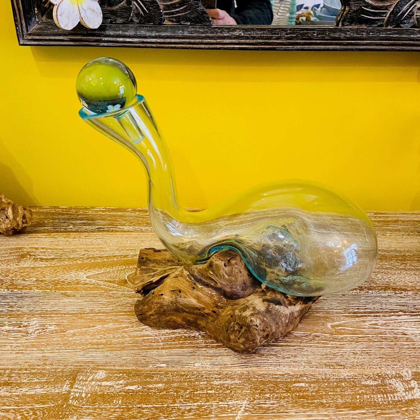 Liquor Bottle Decanter Blown Glass Root