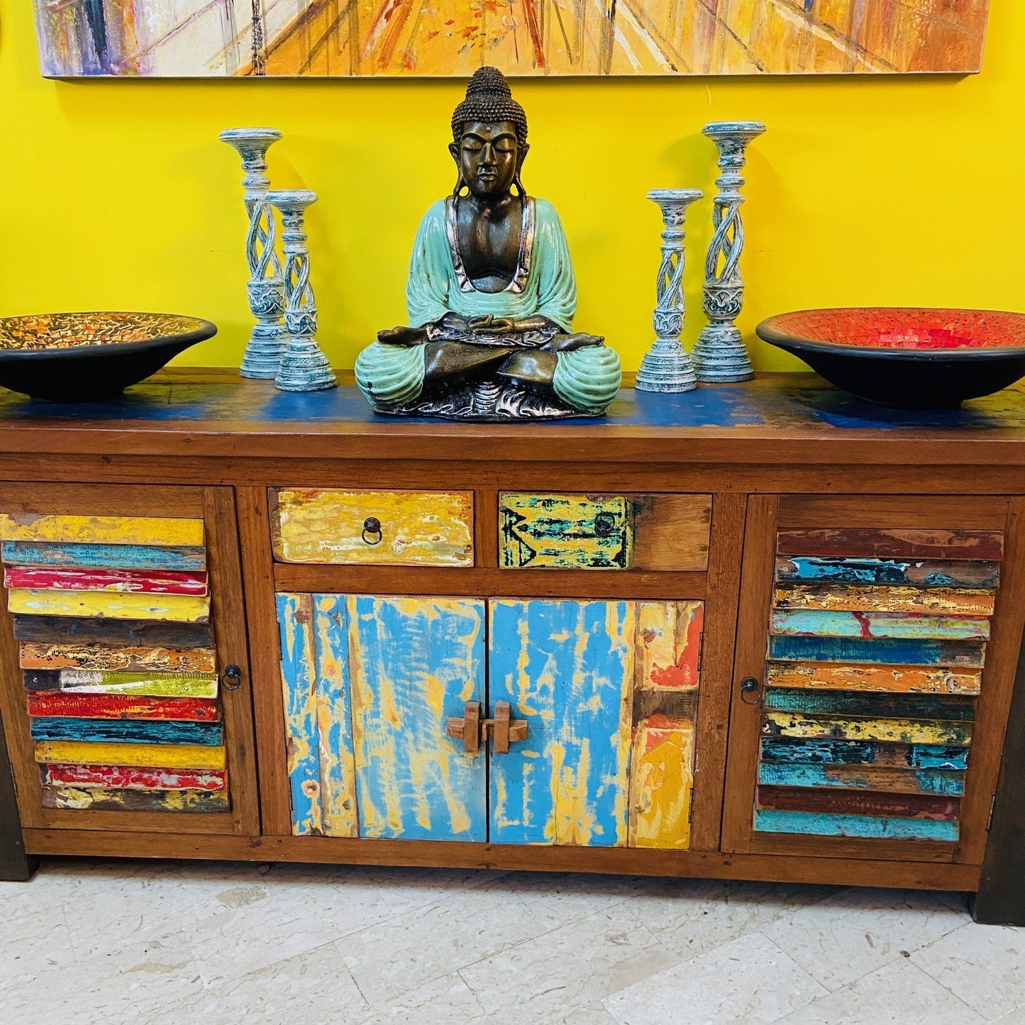 Meditation Buddha Statue Antique Color Yoga