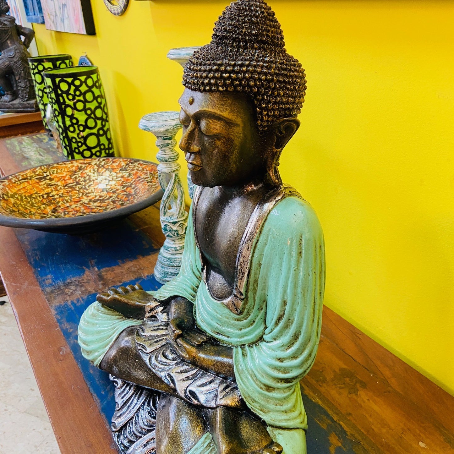 Meditation Buddha Statue Antique Color Yoga