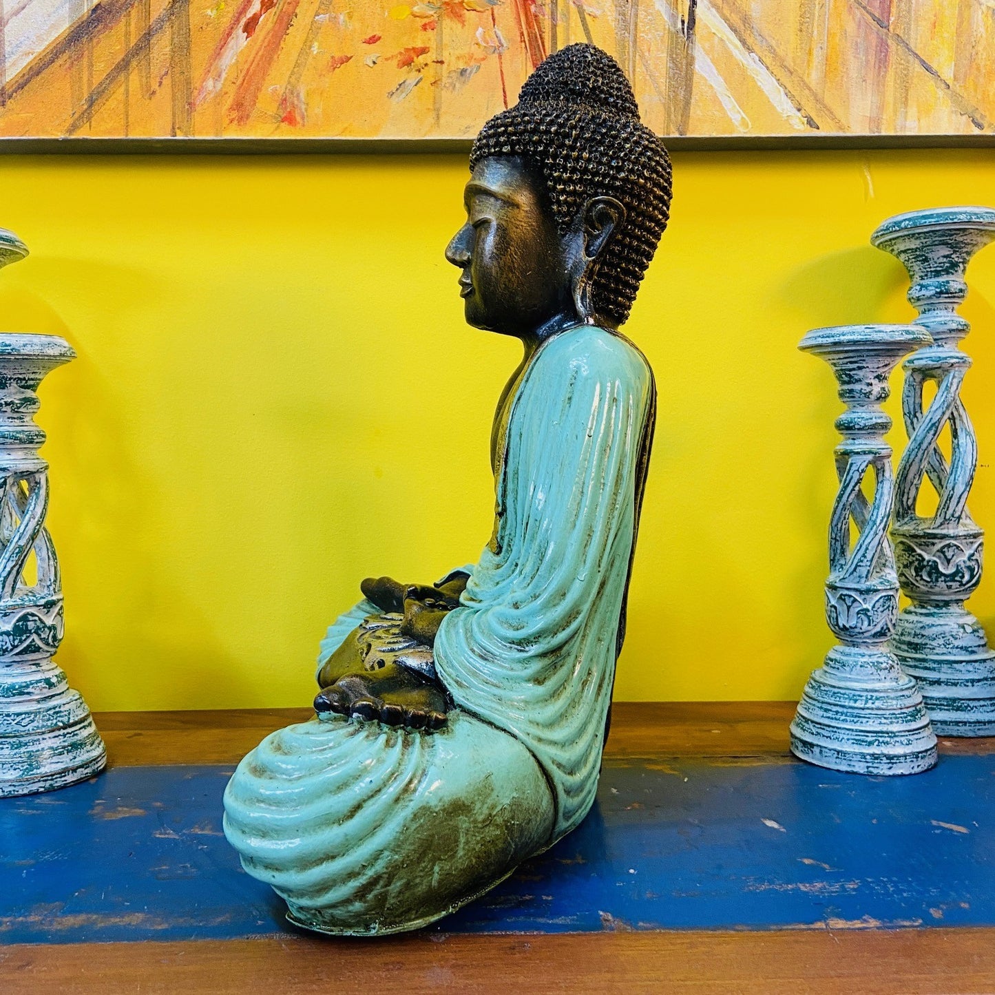 Meditation Buddha Statue Antique Color Yoga