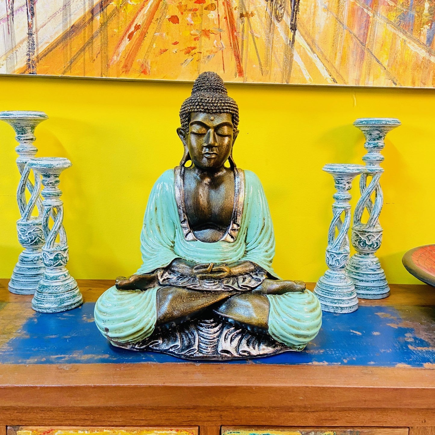 Meditation Buddha Statue Antique Color Yoga