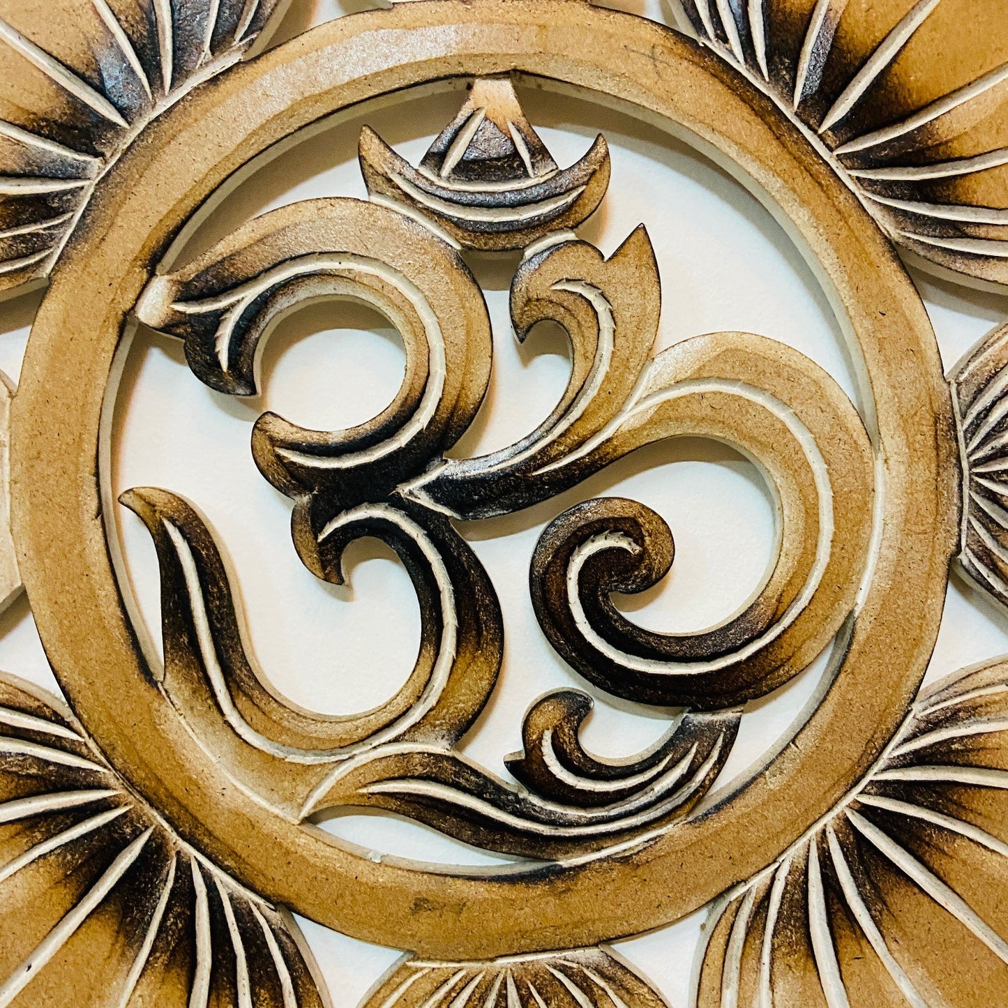 Om wall decoration lotus flower ethnic Hindu