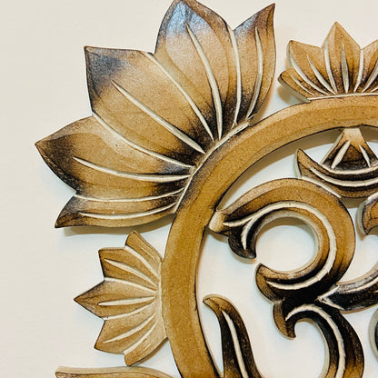 Om wall decoration lotus flower ethnic Hindu