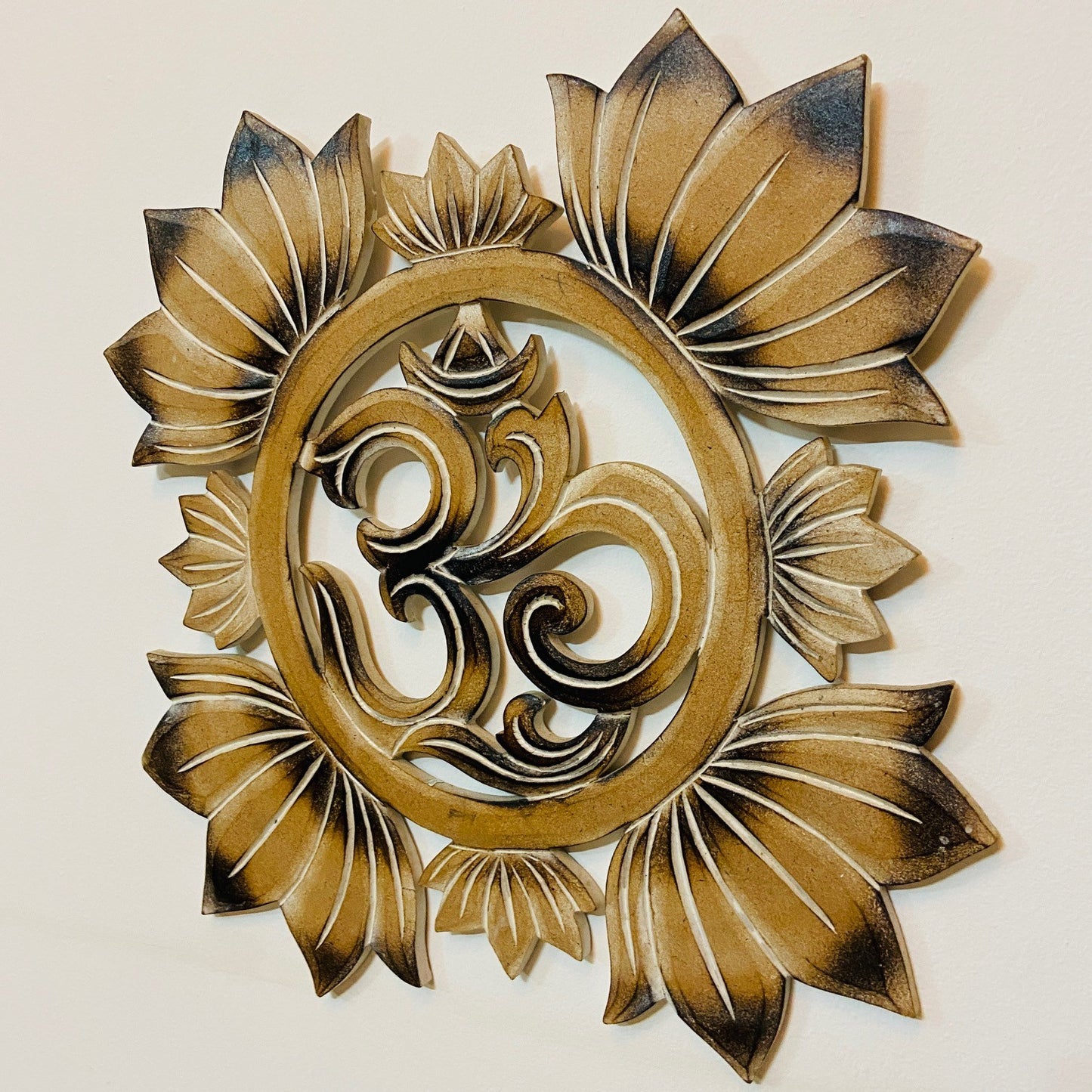 Om wall decoration lotus flower ethnic Hindu