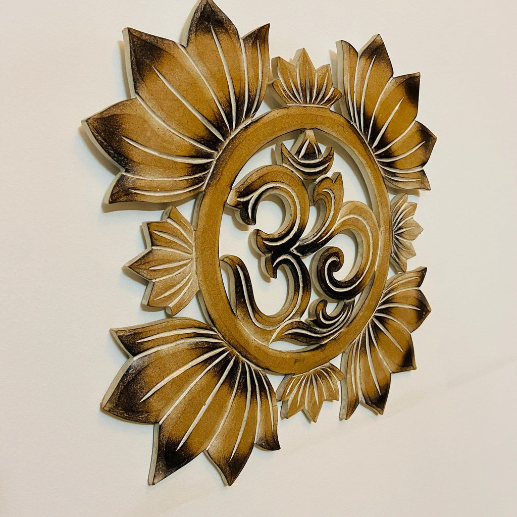 Loto ed Omkar decorazione etnica arte orientale - ETNICBAY