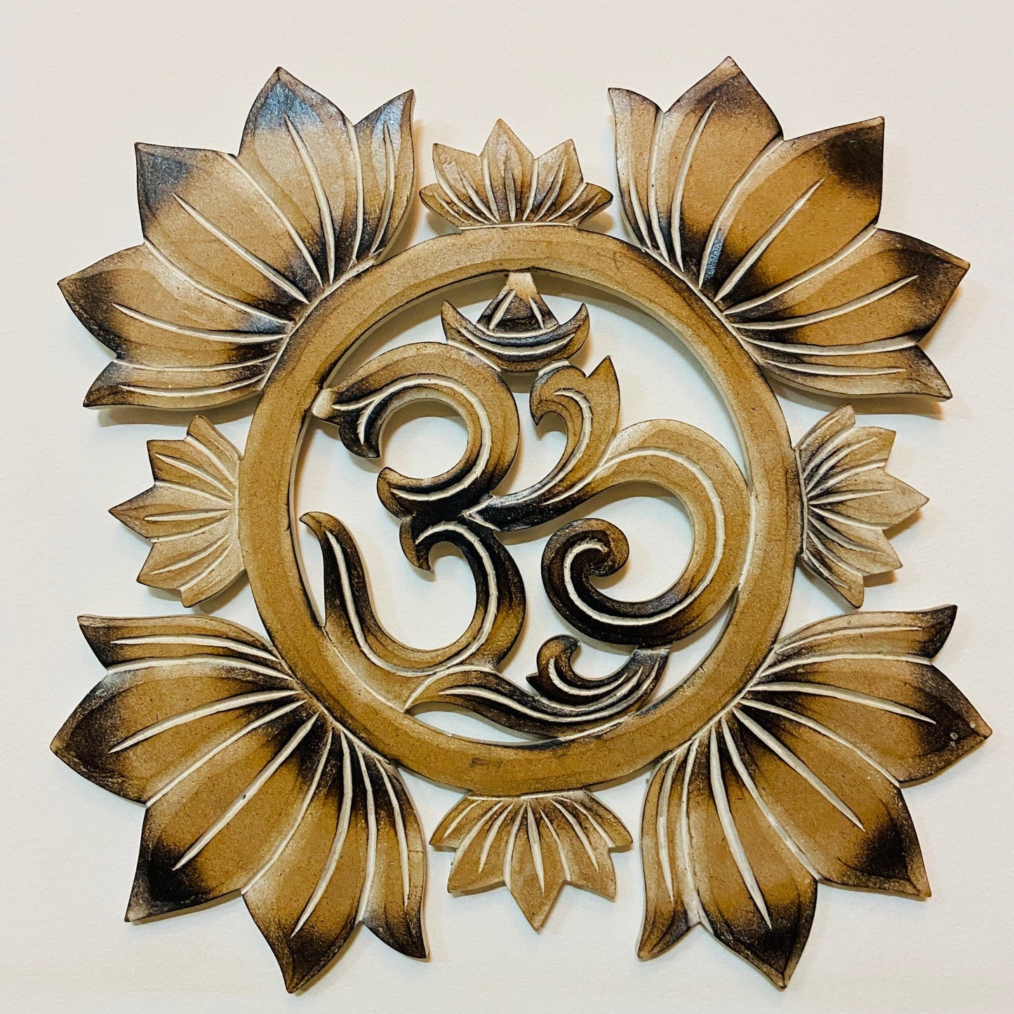 Om wall decoration lotus flower ethnic Hindu