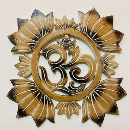 Om wall decoration lotus flower ethnic Hindu