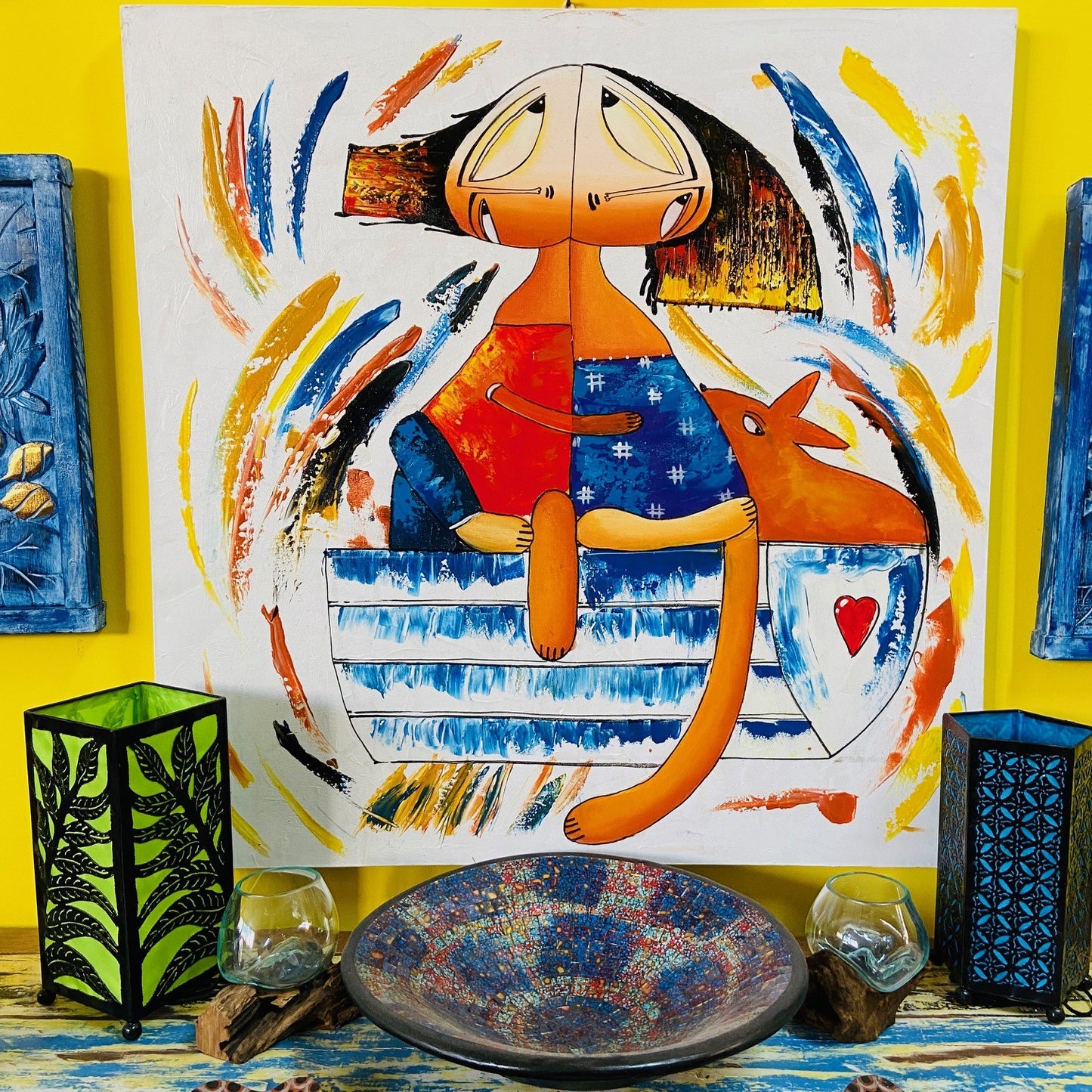 Copie d'une peinture sur toile moderne de l'auteur Janine Daddo