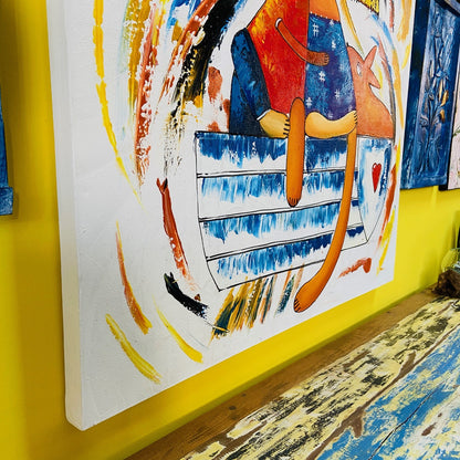 Copie d'une peinture sur toile moderne de l'auteur Janine Daddo