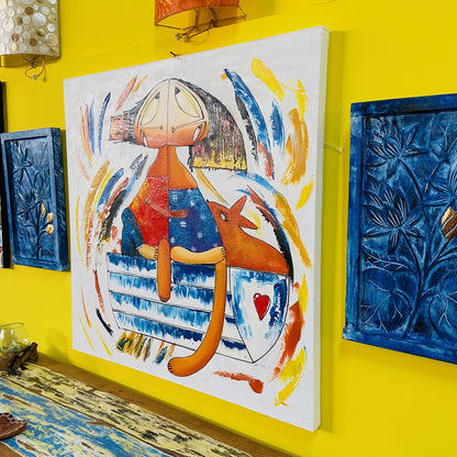 Copie d'une peinture sur toile moderne de l'auteur Janine Daddo