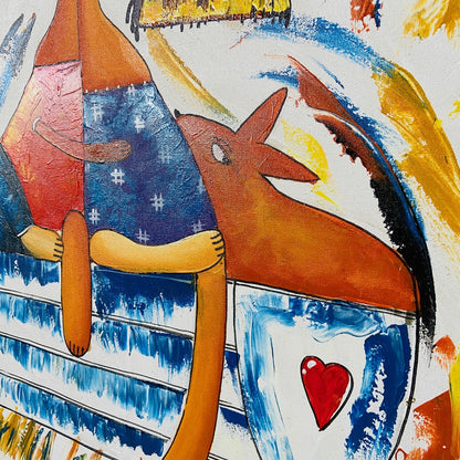 Copie d'une peinture sur toile moderne de l'auteur Janine Daddo
