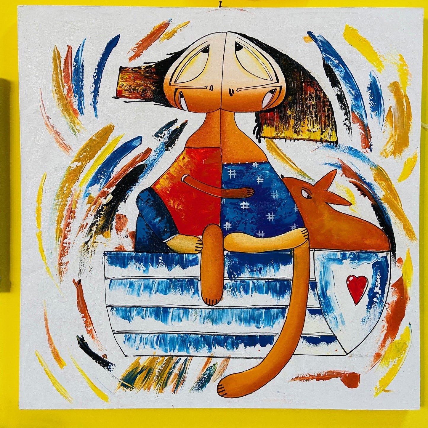 Copie d'une peinture sur toile moderne de l'auteur Janine Daddo