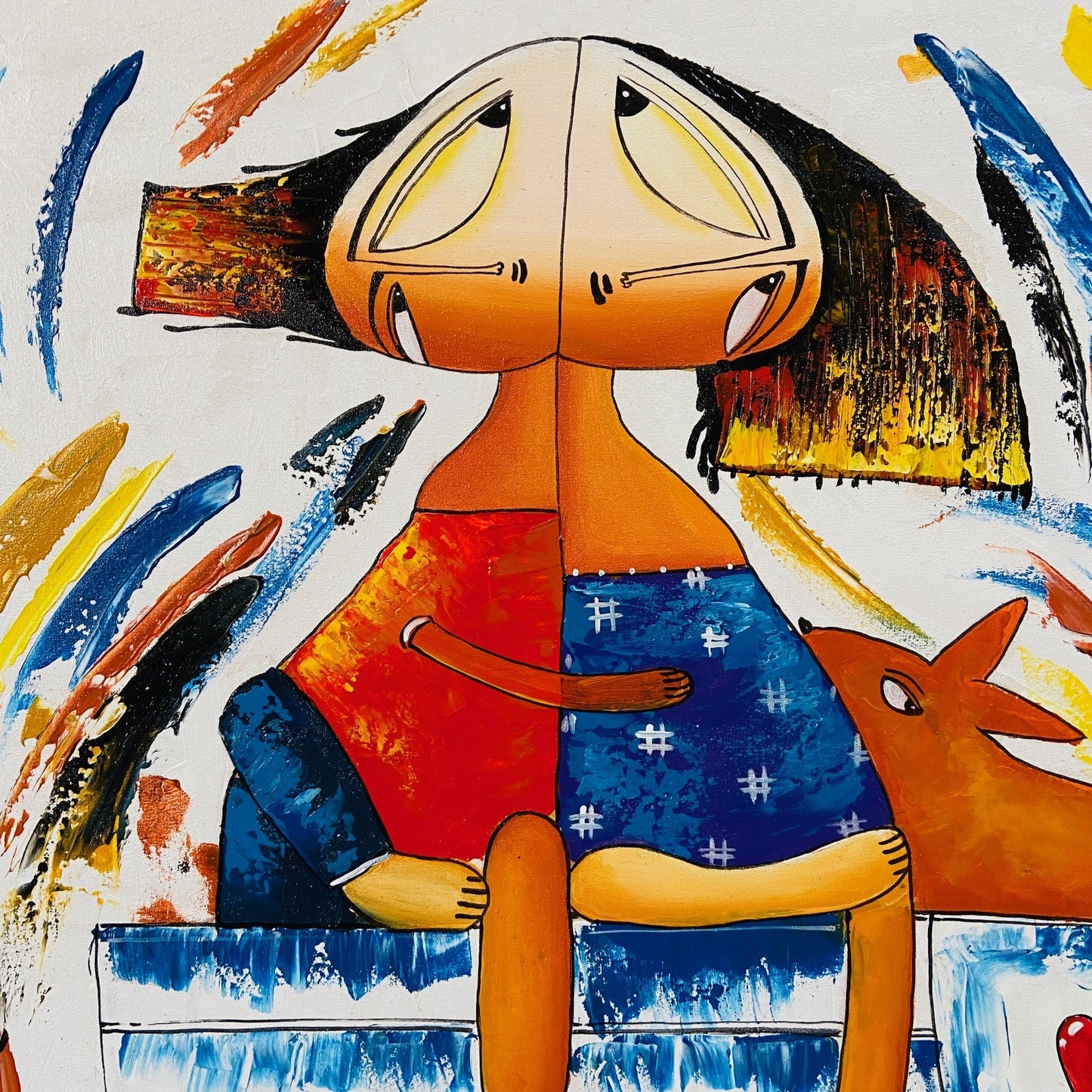 Copie d'une peinture sur toile moderne de l'auteur Janine Daddo