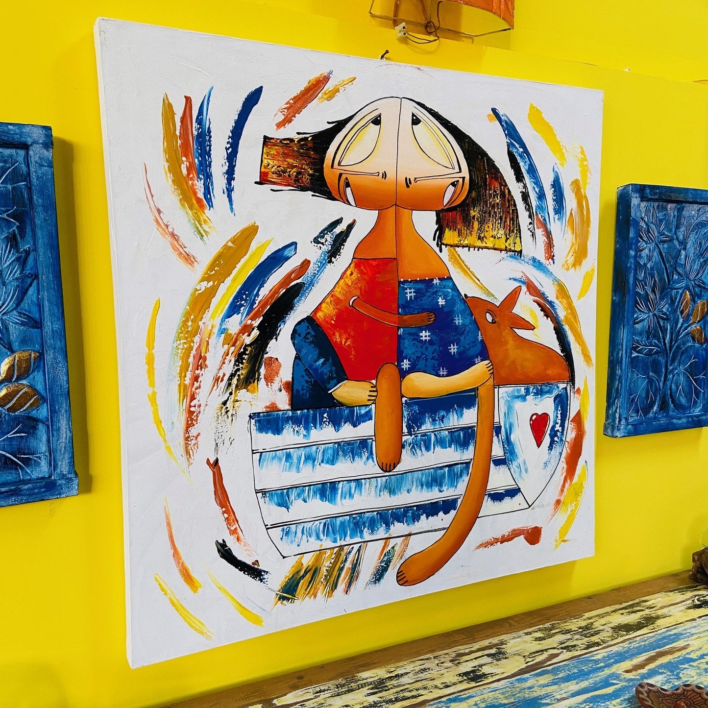 Copie d'une peinture sur toile moderne de l'auteur Janine Daddo