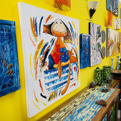 Copie d'une peinture sur toile moderne de l'auteur Janine Daddo