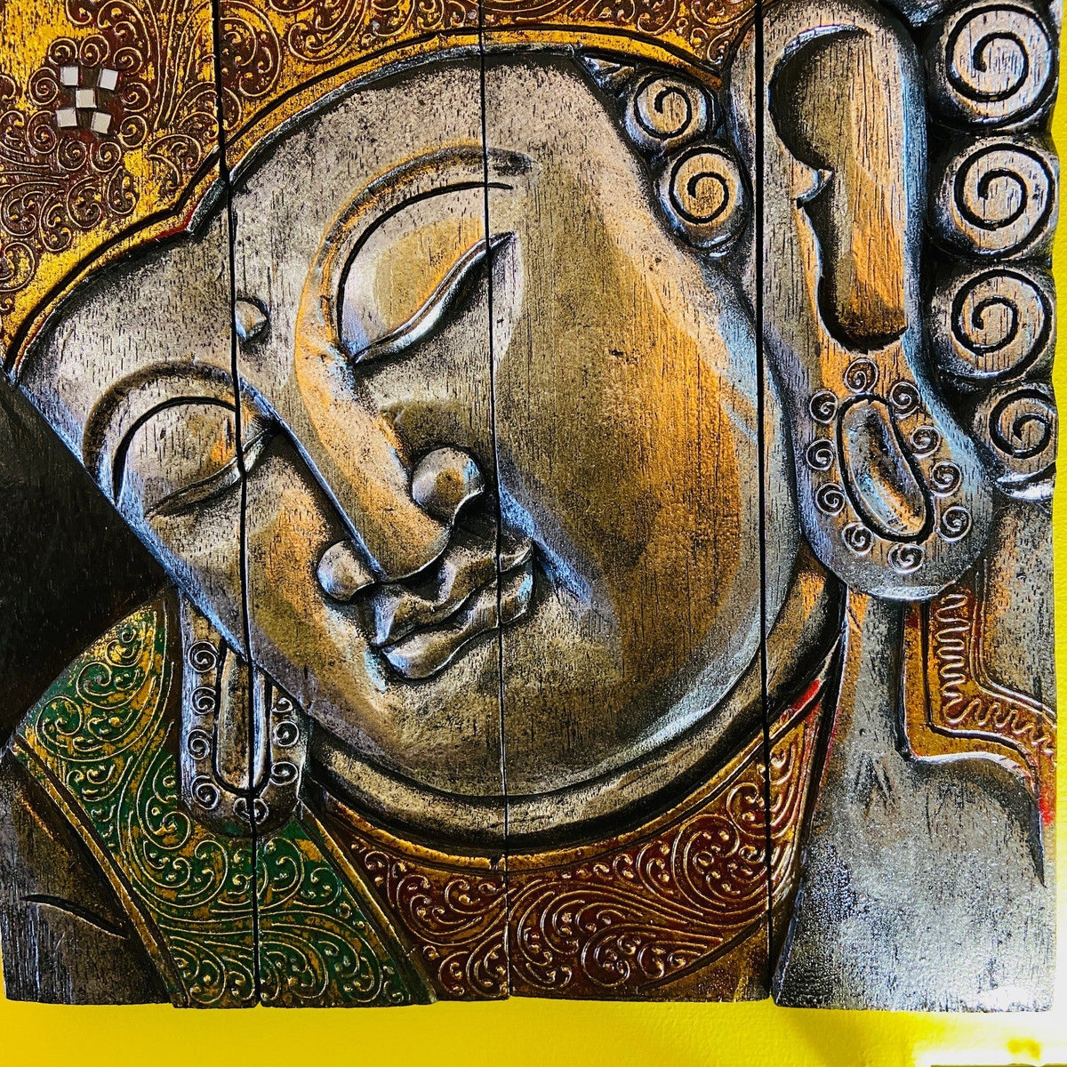 Buddha quadro legno decorazioni orientali etniche - ETNICBAY