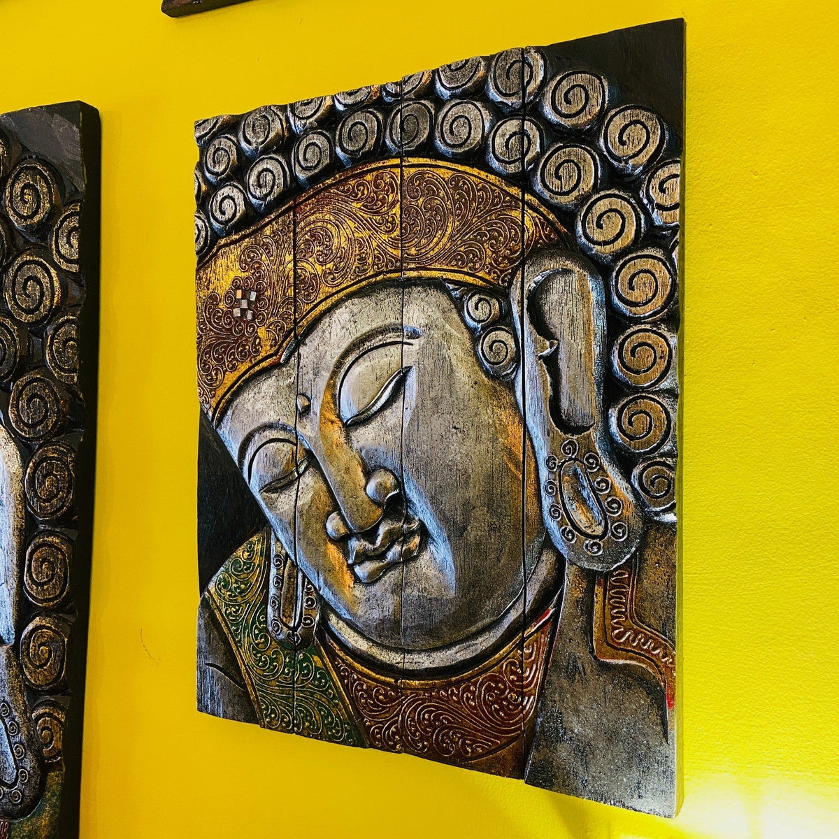 Buddha quadro legno decorazioni orientali etniche - ETNICBAY