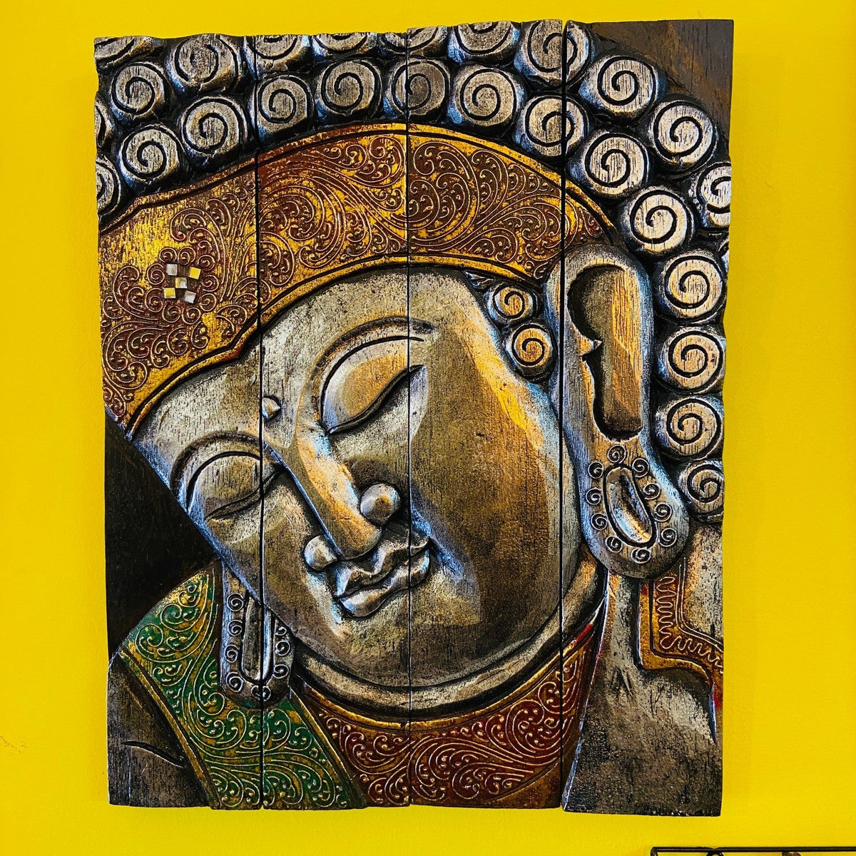 Buddha quadro legno decorazioni orientali etniche - ETNICBAY