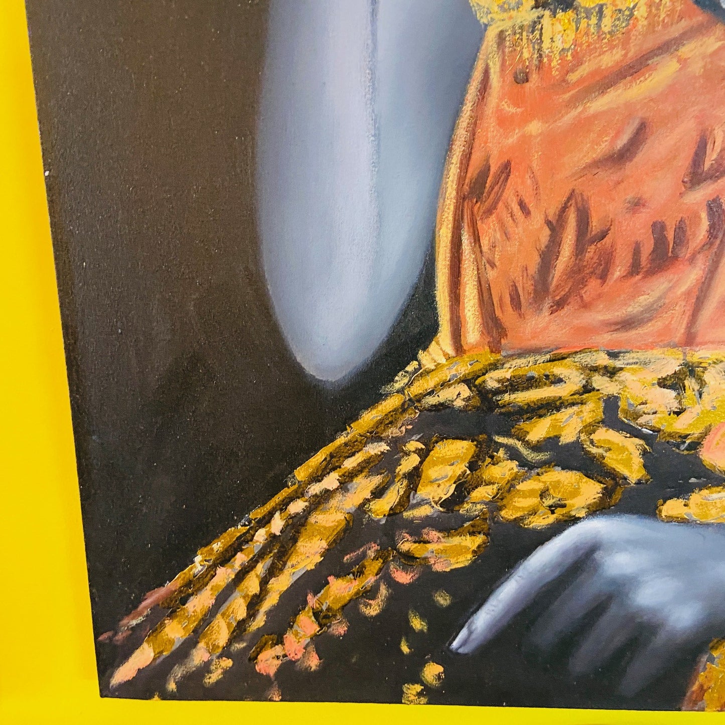 Peinture orientale sur toile, huile, art exotique