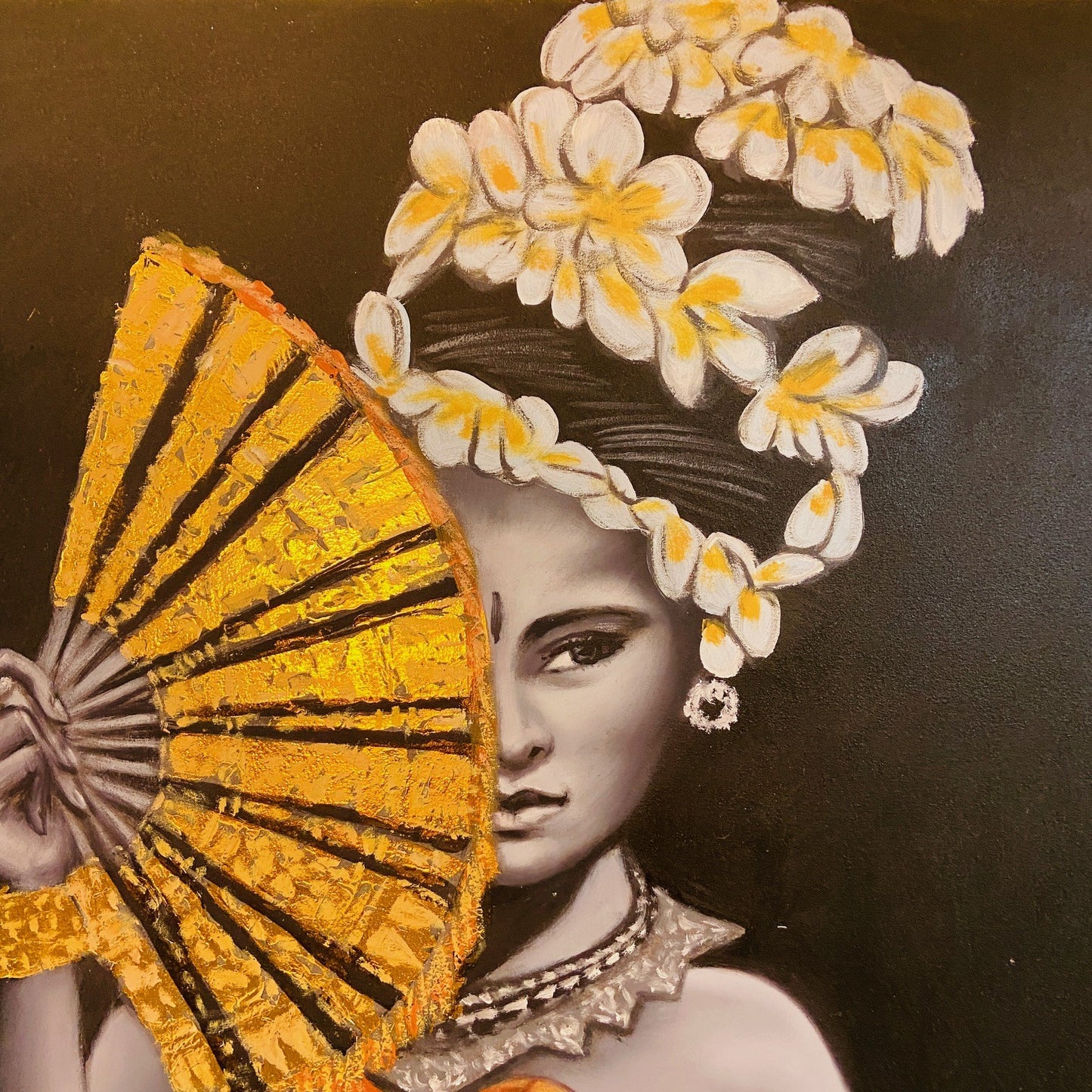 Peinture orientale sur toile, huile, art exotique