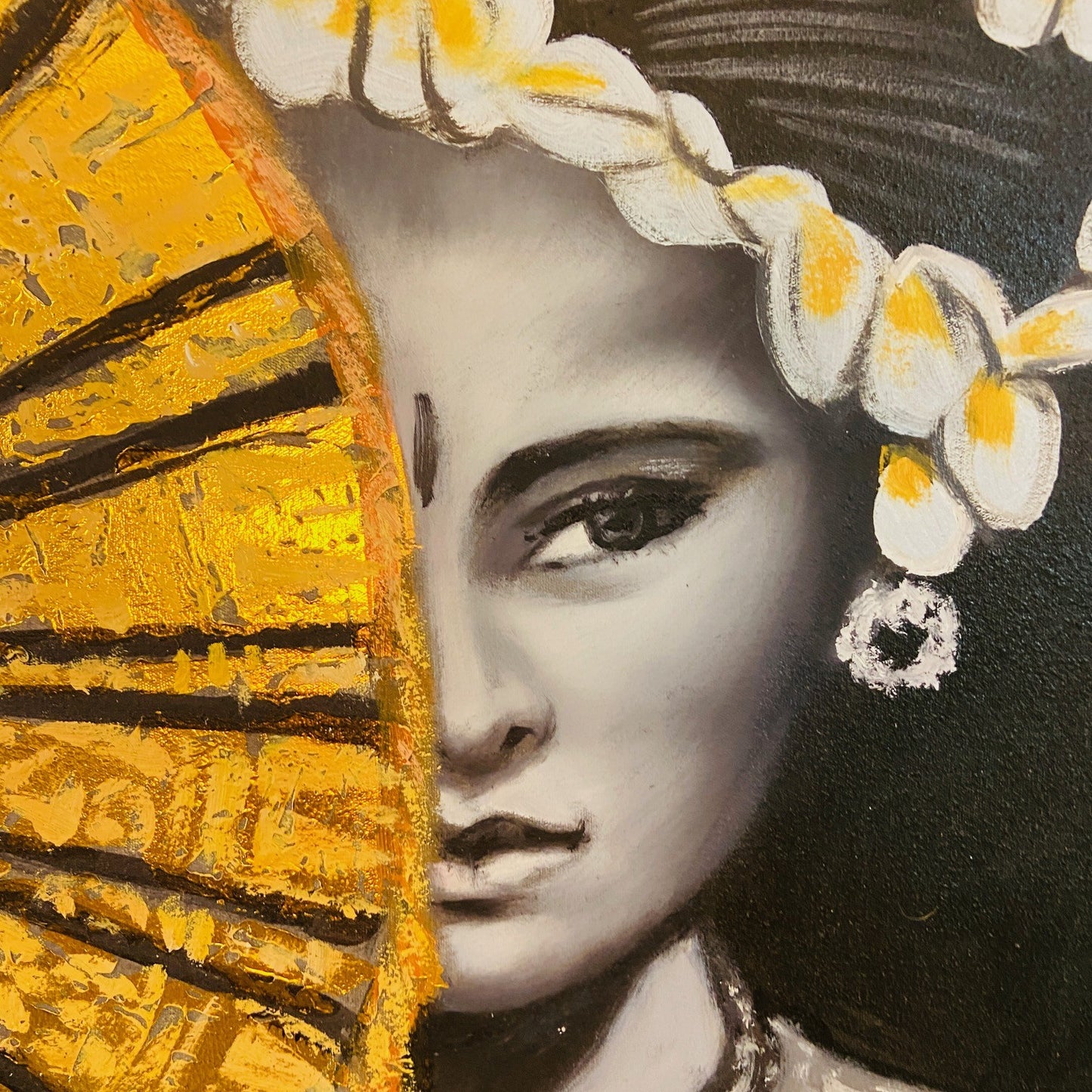 Peinture orientale sur toile, huile, art exotique