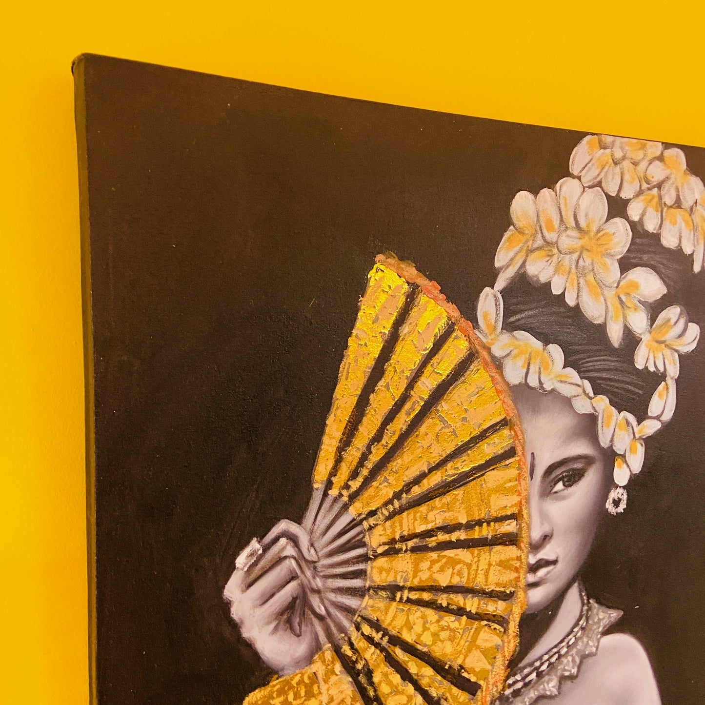 Peinture orientale sur toile, huile, art exotique