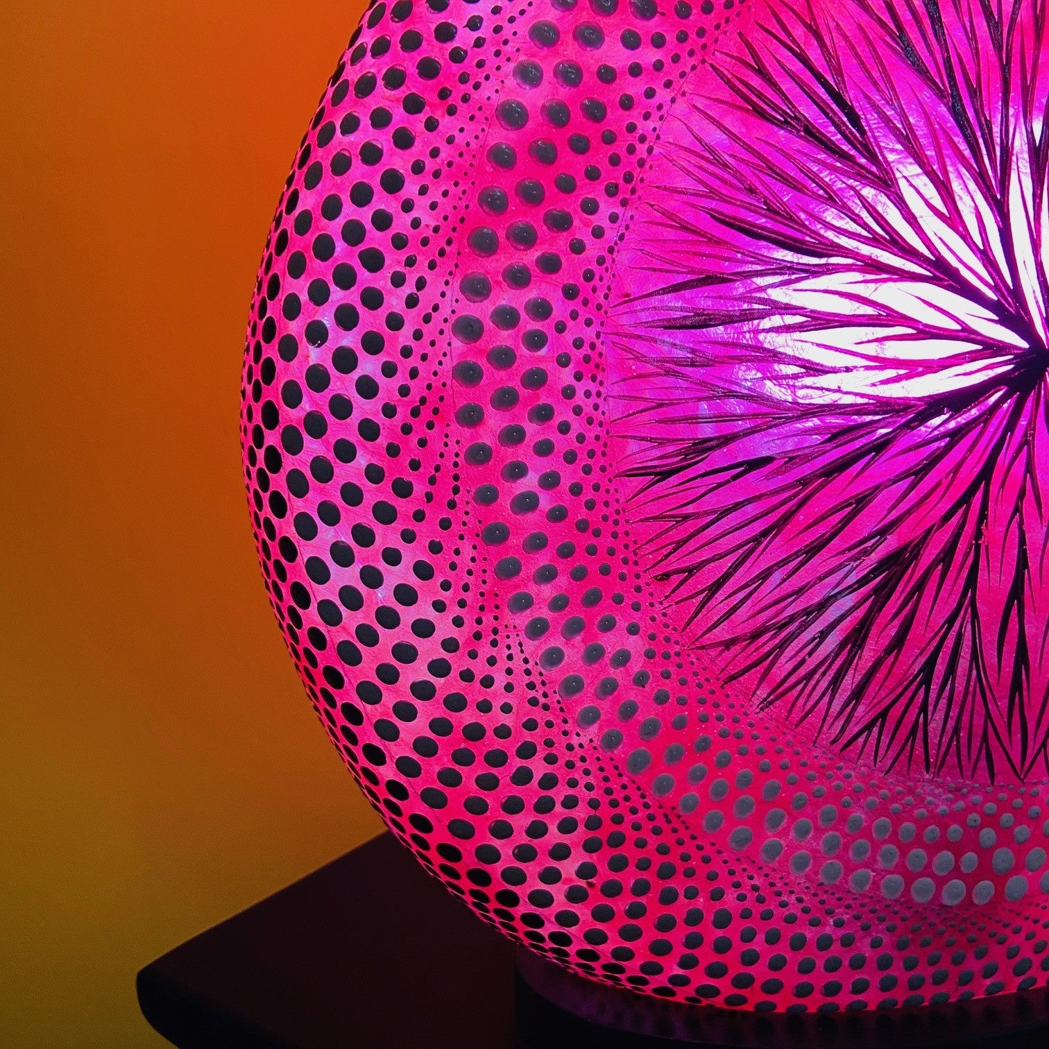 Lampada Etnica Bottiglia Abatjour Design Loto rosso - ETNICBAY