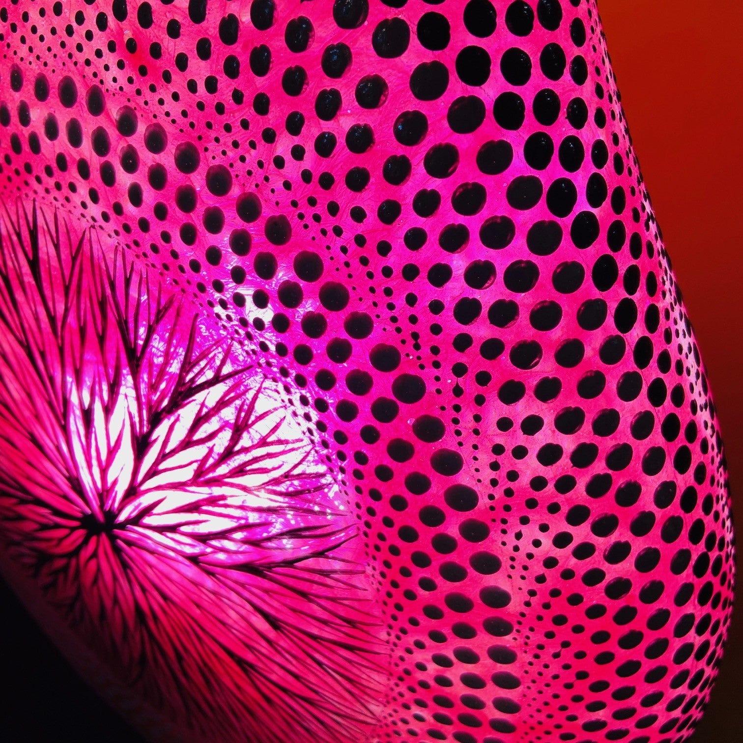 Lampada Etnica Bottiglia Abatjour Design Loto rosso - ETNICBAY