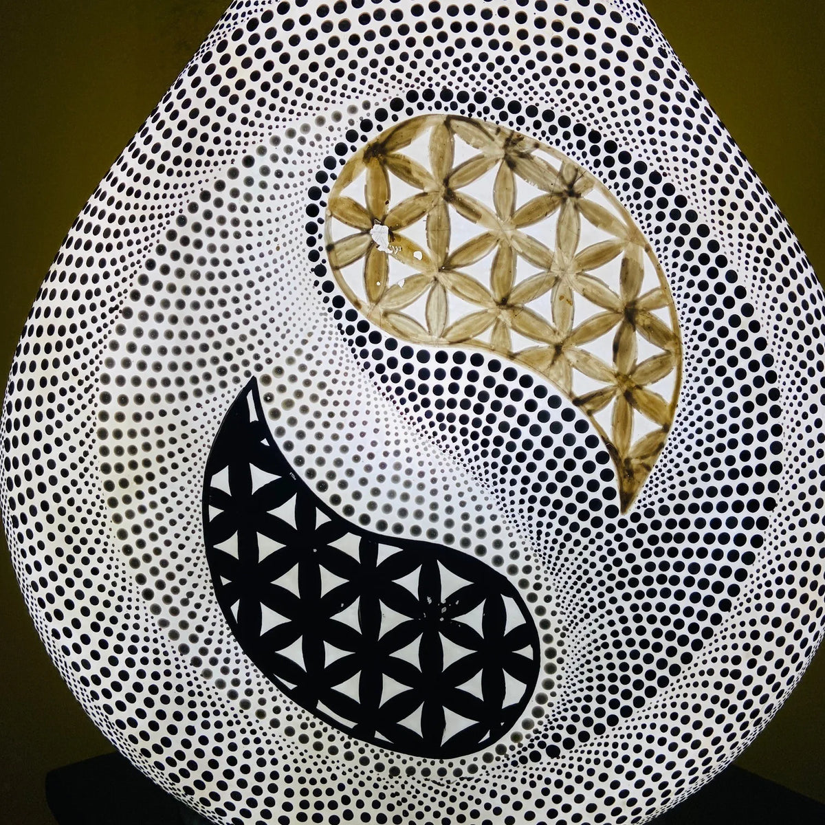 Ethnische Lampe Tao Nachttischleuchte Yin & Yang
