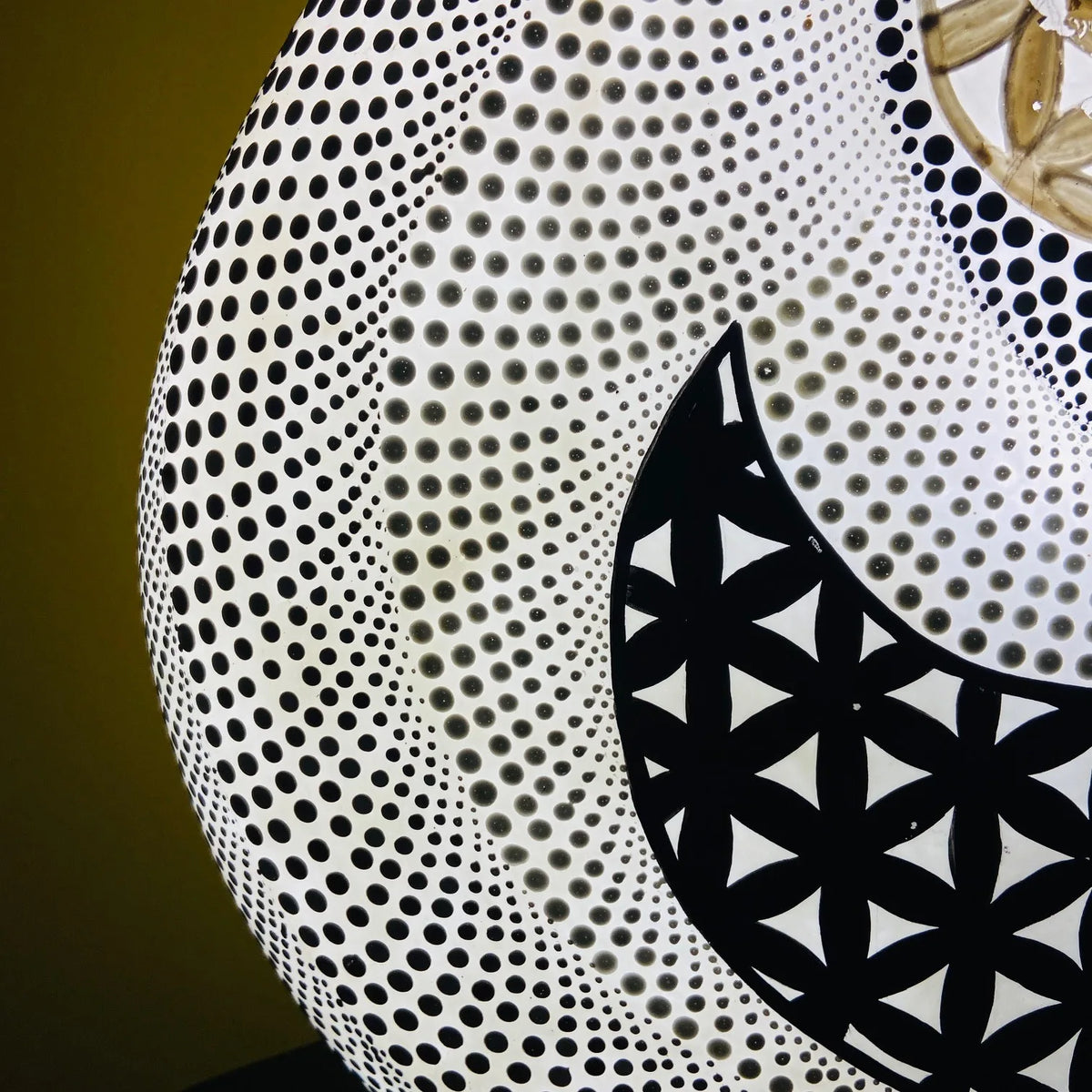 Ethnische Lampe Tao Nachttischleuchte Yin & Yang