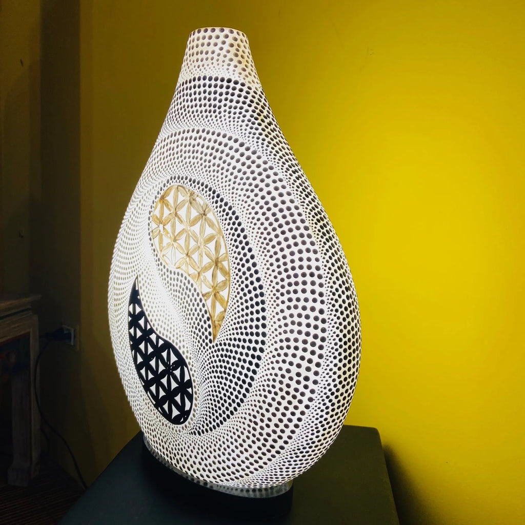 Ethnische Lampe Tao Nachttischleuchte Yin & Yang